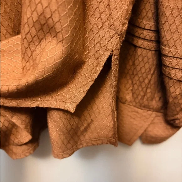 CREAM Oversized Viscose Balloon Sleeved Brown Blouse - Picture 6 of 7